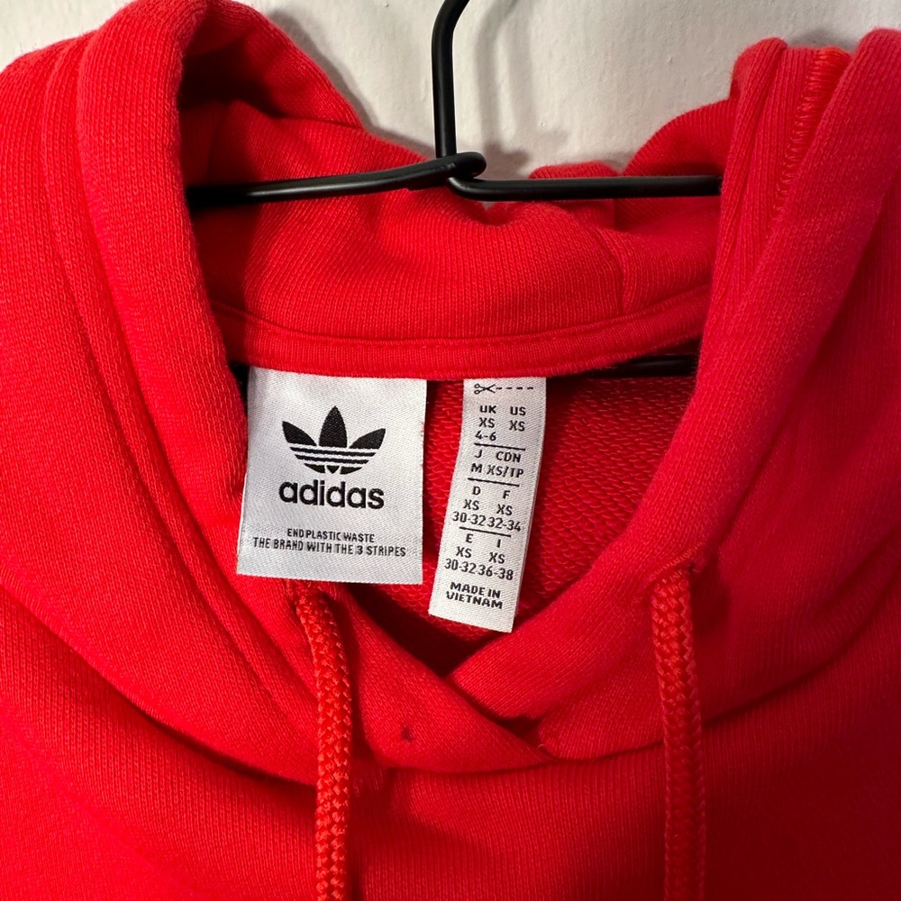 Adidas Red and White Hoodie - Picture 3 of 3